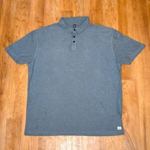 Vuori Strato Tech Polo Mens XXL Blue Short Sleeve Performance Shirt